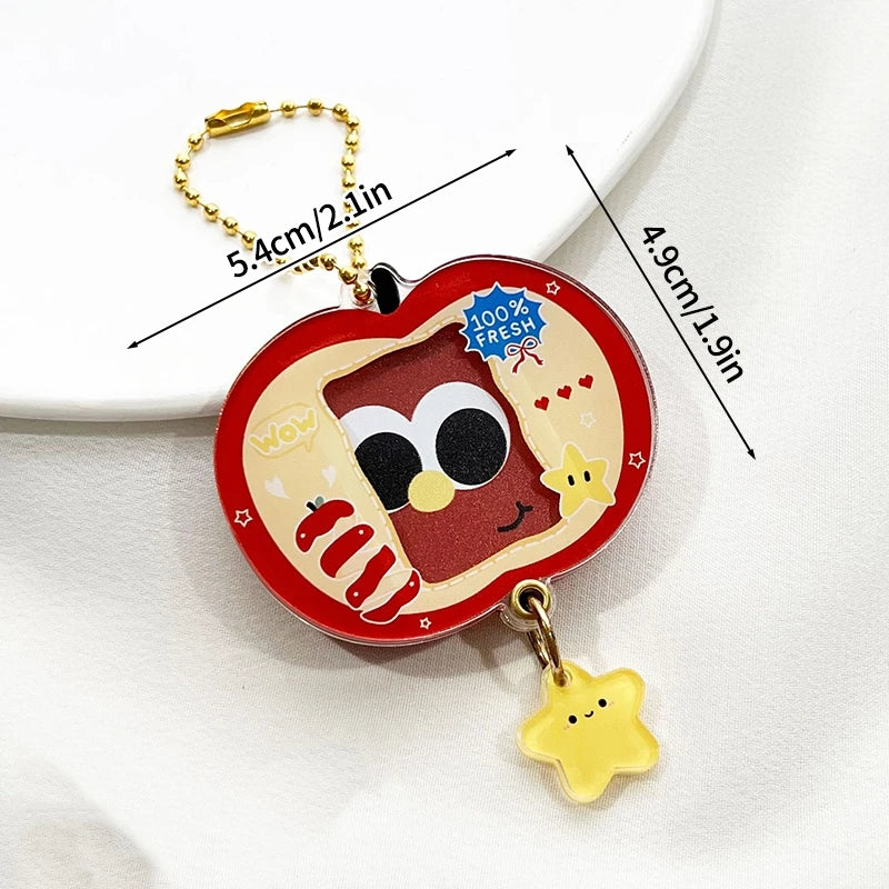 porte clés photo acrylique moderne visage animaux couleurs variées idole kpop collection
