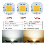 chip led cob 20w 30w 50w blanc blanc chaud connecteurs électriques circuits imprimés modernes