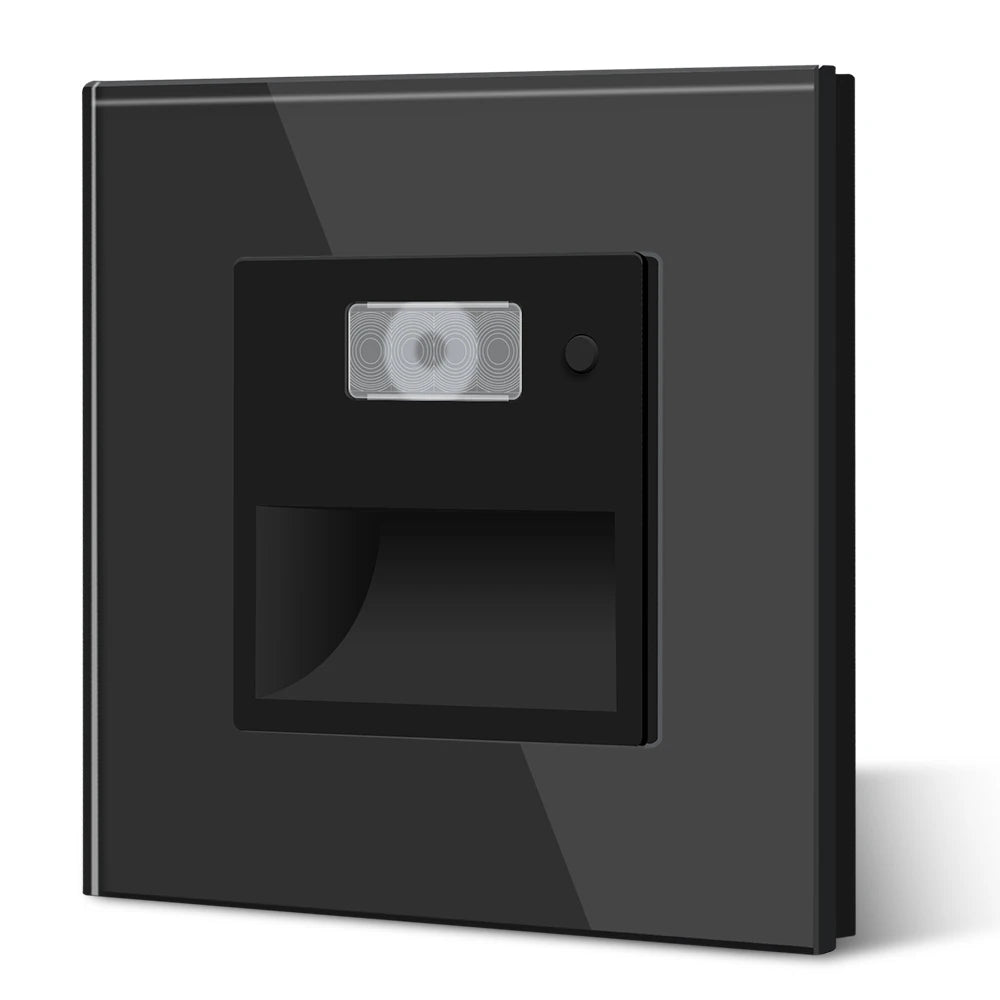interrupteur mural led capteur mouvement sensoriel gris noir moderne tactile