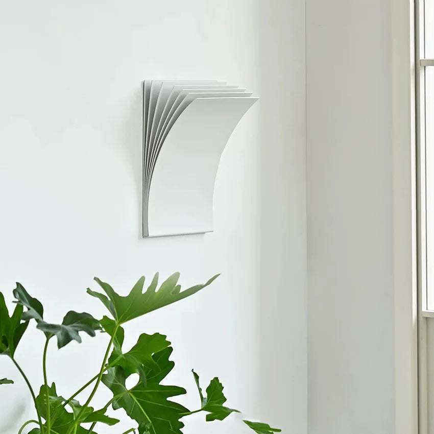 applique murale moderne forme livre blanc minimaliste éclairage chambre coucher led 10m²