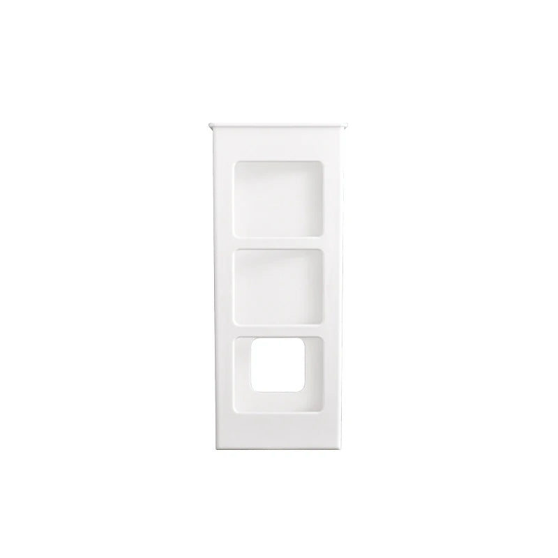 organisateur mural blanc transparent sèche cheveux boucleur fer lisser coiffeur rangement minimaliste multiple
