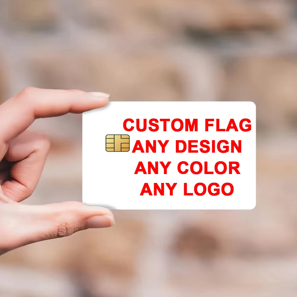 protège cartes personnalisables adhésifs blancs moderne texte logo cartes bancaires couleurs tùy chỉnh