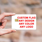 protège cartes personnalisables adhésifs blancs moderne texte logo cartes bancaires couleurs tùy chỉnh