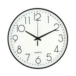 horloge murale moderne nordique verre transparent chiffres arabes blanc noir