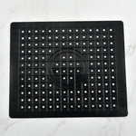 tapis cuisine moderne noir blanc perforé respectueux environnement caoutchouc simple pure couleur
