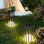 lampe solaire moderne noir rayures verticales ip65 led