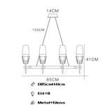 chandelier led verre transparent moderne or noir salon chambre villa