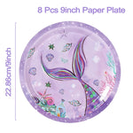 supports gâteaux sirène thème océan couleurs violette bleu verte rose figurines poissons coraux