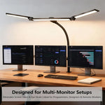 lampe led flexible noir moderne pince réglable étude lecture