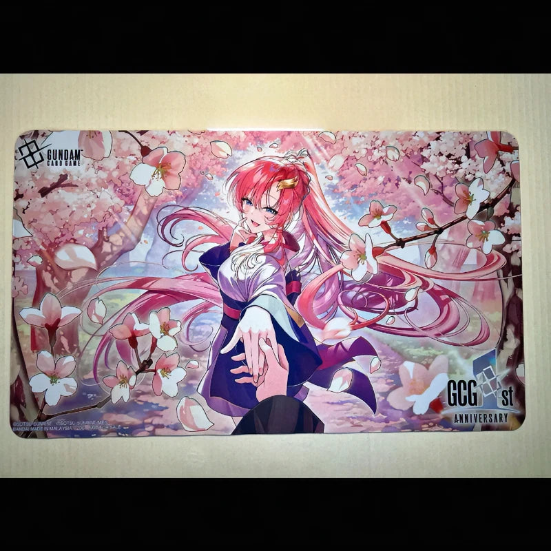 tapis jeu animes fleurs cerisier rose blanc violet fond uni opacité