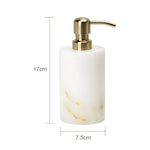 ensemble accessoires salle bain marbre blanc onyx distributeur savon plateau pot brosse dents