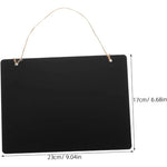 tableau noir double face carton blanc cadre bois cordelette suspension effaçable décoration murale simple