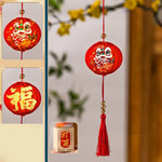 lanternes chinoises traditionnelles rouges festives imprimées caractères chinois floral tassel métal festive anniversaireextérieur