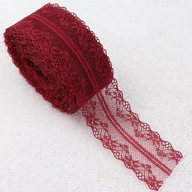 ruban dentelle filet brodé élégant décoration mariage couture tissu décoratif bordure artisanat