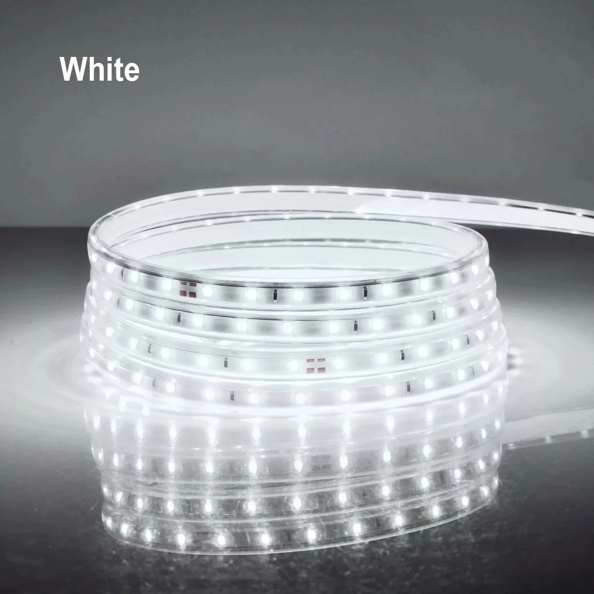 ruban led blanc flexible étanche 220v interrupteur moderne décoration intérieure extérieure 120led/m
