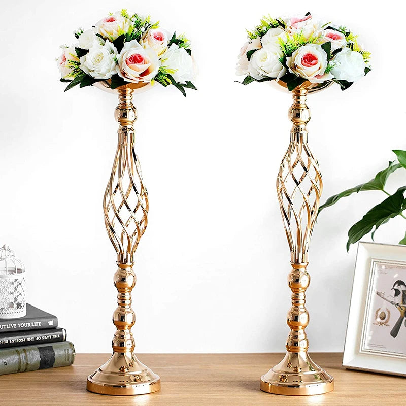 Support floral or ajouré classique mariage anniversaire noël bouquet fleurs artificielles