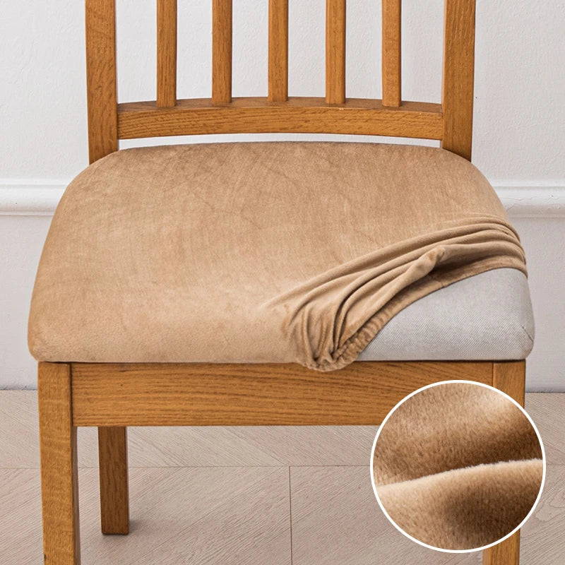 housse chaise extensible velours uni fauteuil cuisine salon moderne lavable