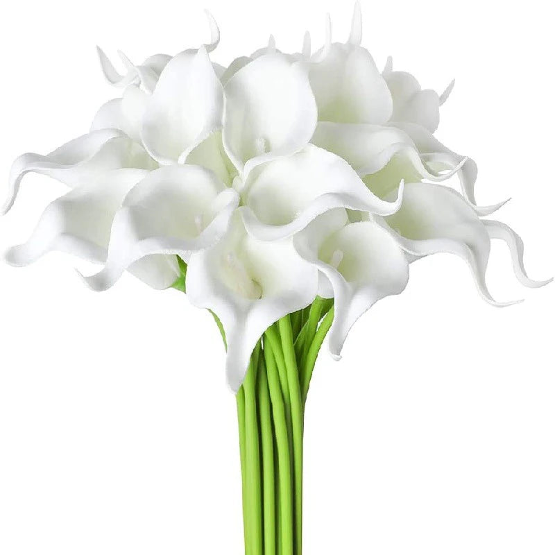 bouquet fleurs artificielles calla blanches vase décoration mariage fête maison