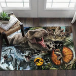 tapis multicolore dinosaures moderne salon chambre facile nettoyer polyester polypropylène rectangle aubusson