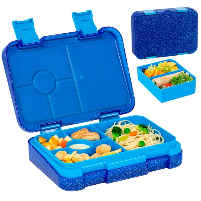 boîte lunch bento rectangulaire compartimentée étanche poignées motifs licornes enfant