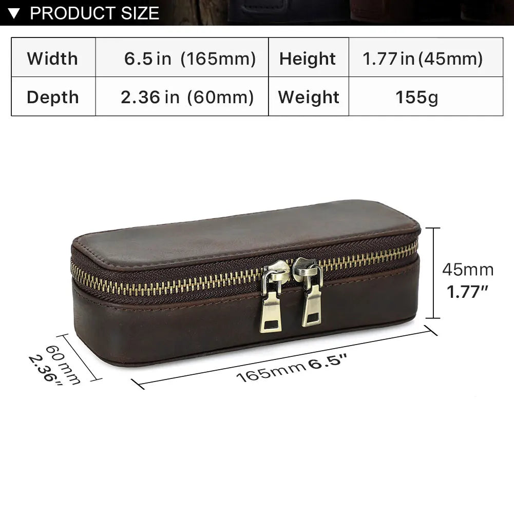 Étui à bijoux de voyage en cuir
