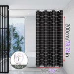 rideau douche noir blanc grille moderne respectueux l'environnement 100cm 180cm
