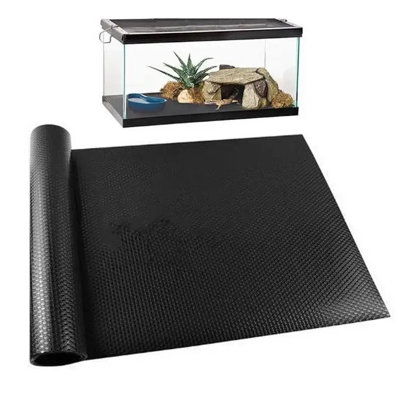 tapis reptile noir texture micro perforée moderne literie terrarium sécurité confort support polymère 200cm