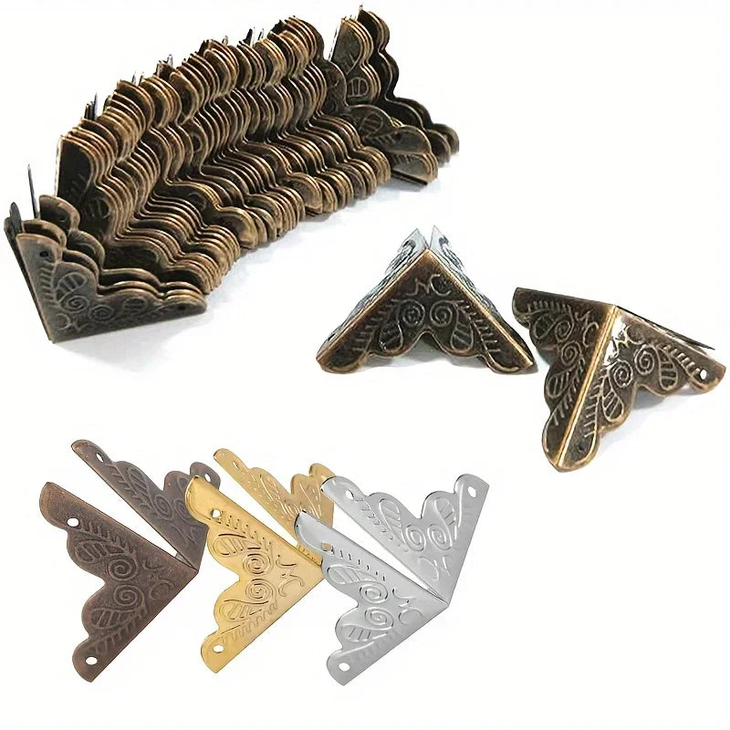 cornières décoratives bronze doré argent motif floral vintage protection meuble bois