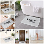 tapis bain blanc logo fendt caravan moderne imperméable antidérapant polyester coton