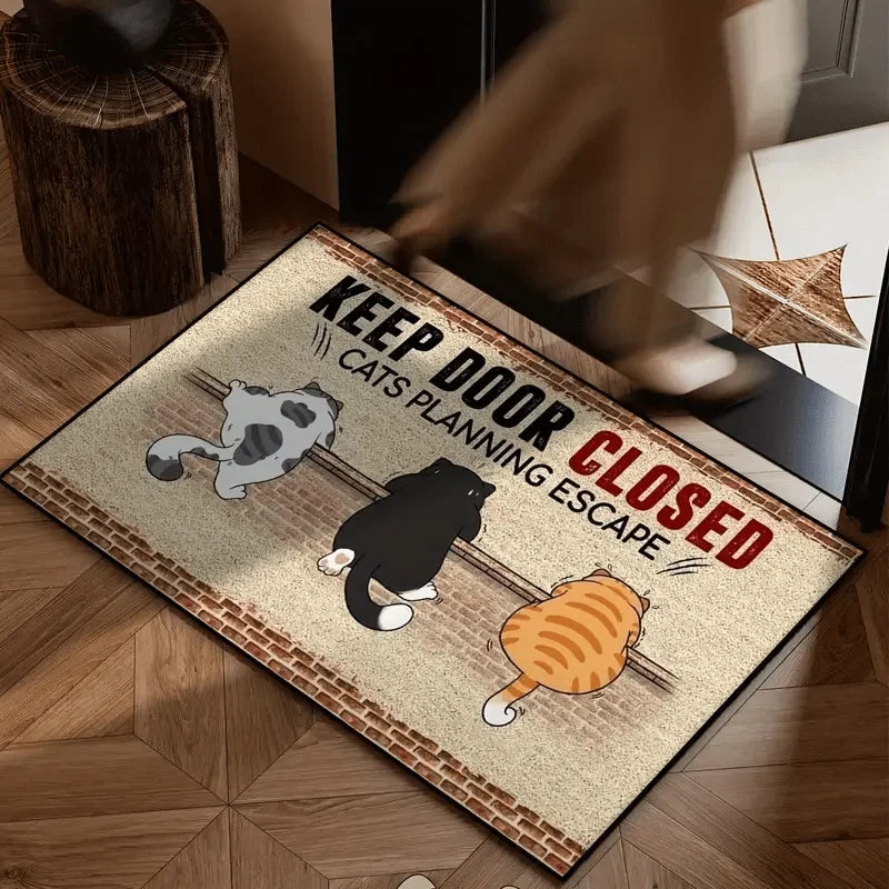 tapis porte dessin animé chats motifs anti dérapant facile entretien moderneintérieurextérieur