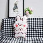 taies d'oreiller personnalisées dessins animés coussins mignons blanc rose orange bleu plush cartoon