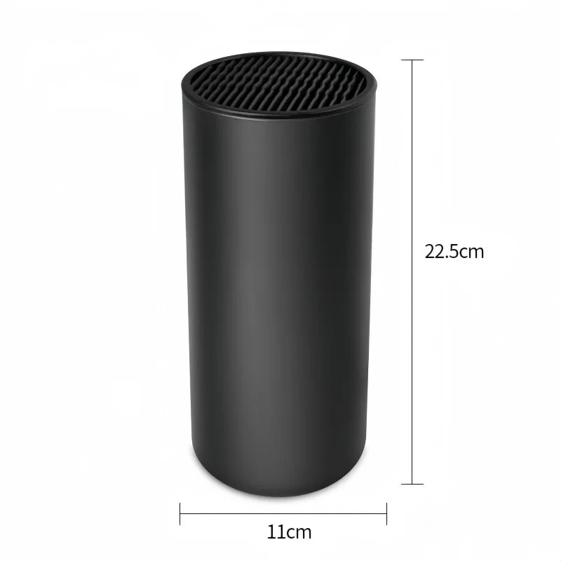 porte couteaux moderne couteaux damasquinés ciseaux rangement cuisine noir argenté minimaliste respectueux environnement