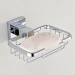 accessoires salle bain chrome moderne barre serviettes porte papier rangement brosses dents contemporain fixations