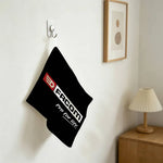 serviette coton polyester logo facom rayures damier crochet salle bain cuisine rouge blanc