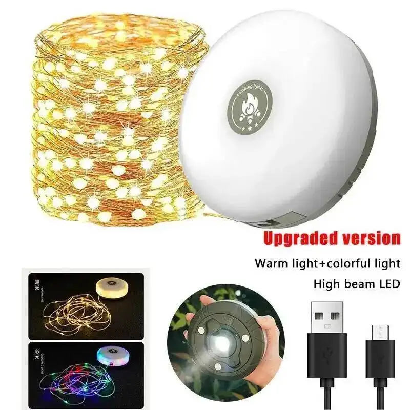 lampe solaire extérieure guirlande led rechargeable tente camping décoration chambre