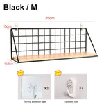 étagère murale industrielle métal bois blanc noir rangement salon chambre decoration moderne finition grille