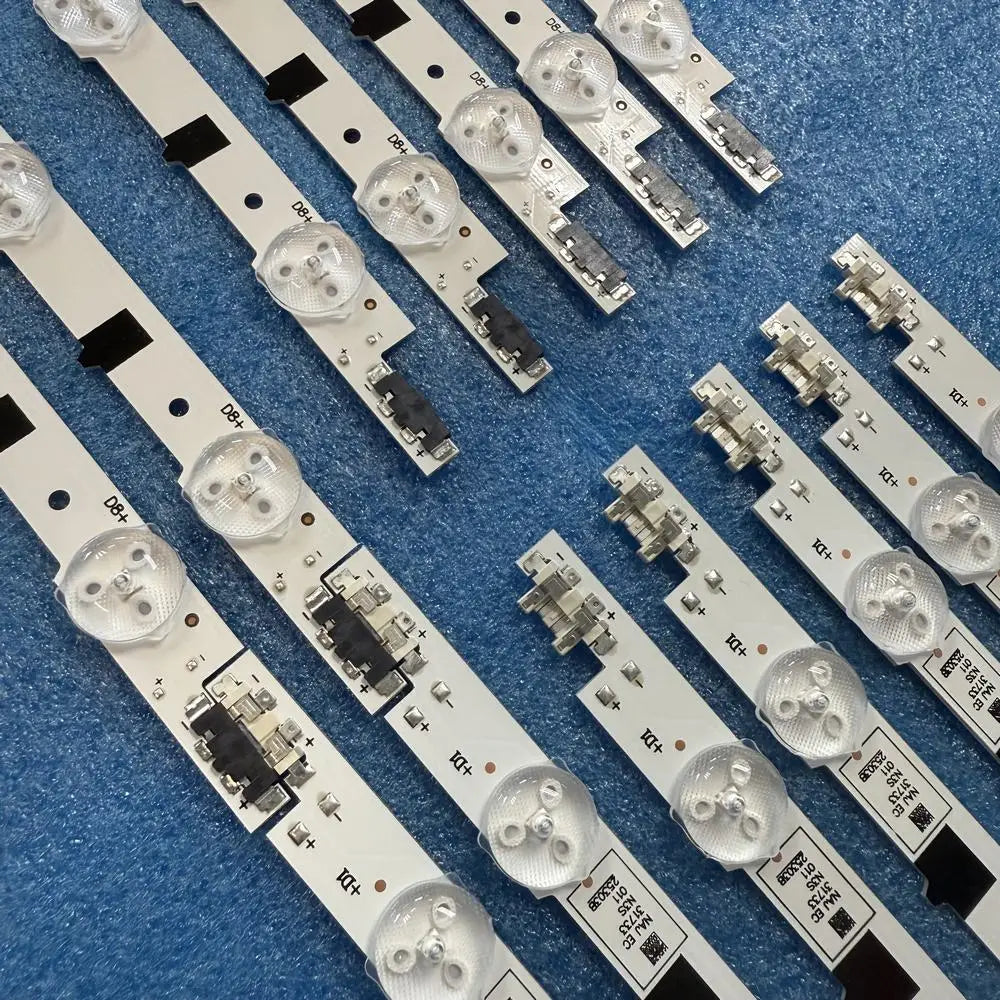 bande lumineuse led blanc fixations boutons connecteurs moderne sans câble aluminium
