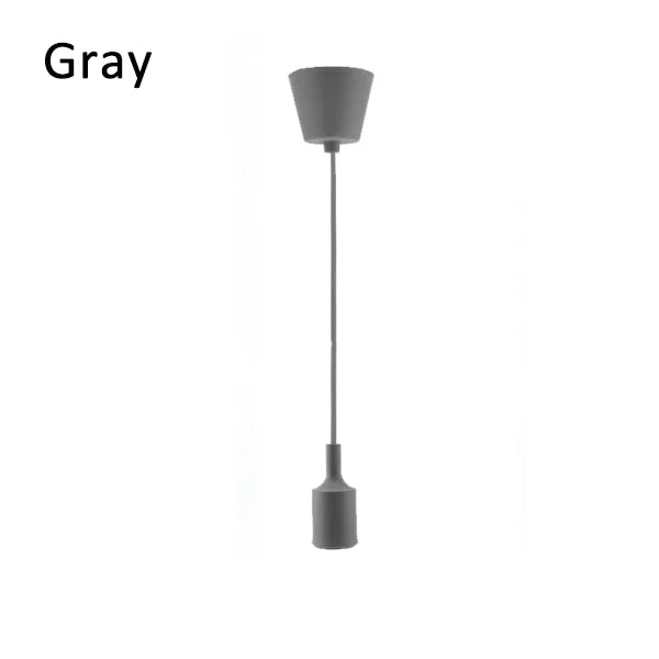 lustre suspendu moderne ampoule câble coloré salon chambre rouge noir blanc