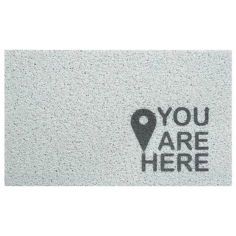 tapis d'entrée personnalisé moderne texte motif porte maison intérieur extérieur blanc