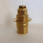 support lampe vintage E14 or argent anneau finement gravé base lampe vis