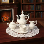 service thé miniature blanc motifs floraux classiques poupées accessoires décoration théière tasse soucoupe