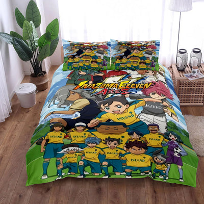 Housse de couette Inazuma Eleven pour garçon sur lit