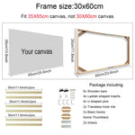 Cadre mural bois naturel moderne clips 20x40cm 25x55cm 30x60cm 35x75cm 40x80cm 45x95cm 50x100cm 55x115cm
