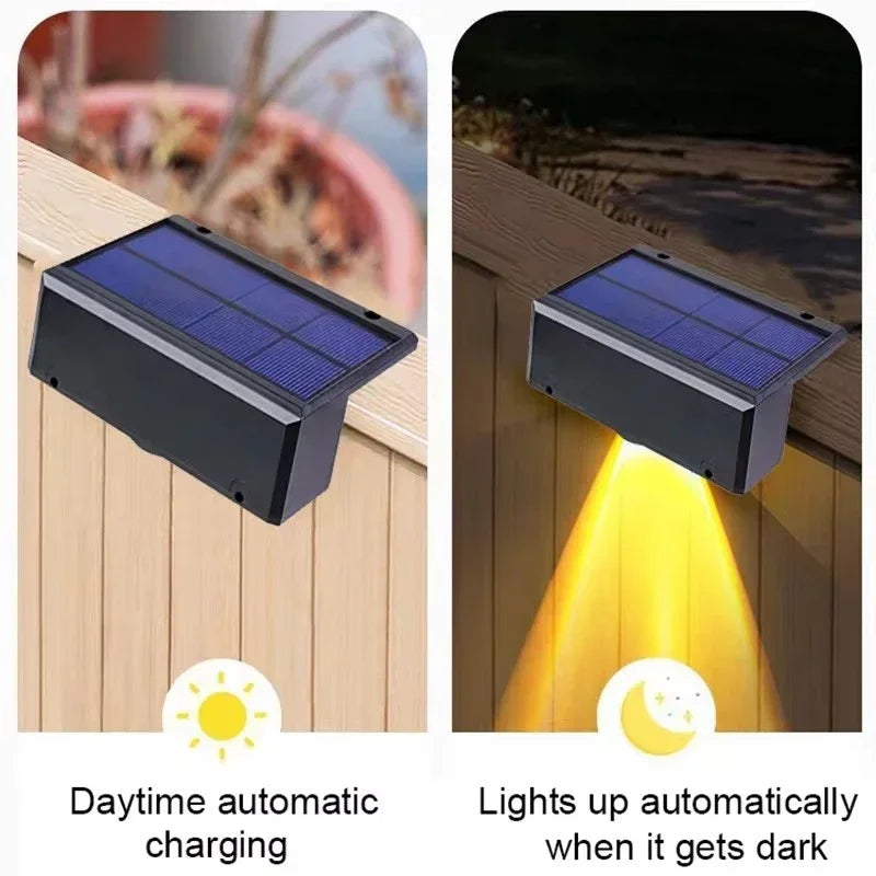 appliques murales solaires noires panneau solaire bleu moderne led étanchesextérieur minimaliste lumière soleil