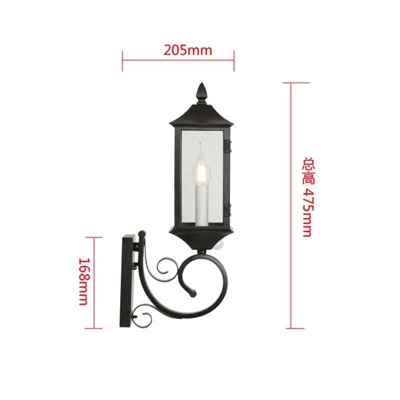 lampe murale noire classique transparente détecteur mouvement entrée couloir chambre coucher