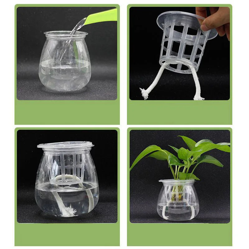 pot plante hydroponique maille plastique blanc noir culture sans sol pépinière
