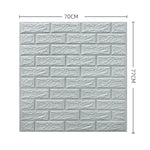 décoration murale moderne panneau adhésif brique texture blanc résistant humidité 70x77cm