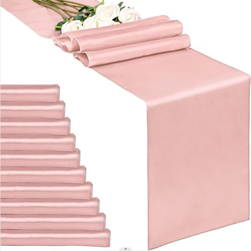 chemin table ruban satin uni décoration mariage banquet fête longue décoration table moderne