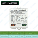 alimentation led 12v 24v 6w 10w 12w blanc moderne compact deux boutons deux bornes
