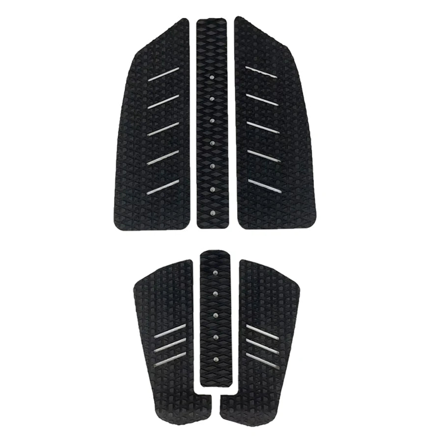 tapis antidérapant autoadhésif découpable surf paddleboard motifs abstraits diamantés blanc noir bleu